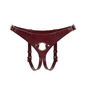 Liebe Seele Wine Red Strapon Harness, kalhotky pro připínací dilda