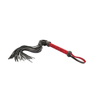 Liebe Seele Ukiyo-e Luxury Flogger Whip (Red Rosy), sexy kožený bičík s důtky