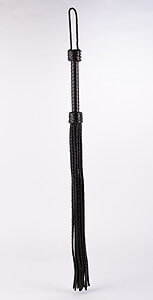 Devil Sticks Kid Leather Tails Whip (Black), kožený bičík s důtky