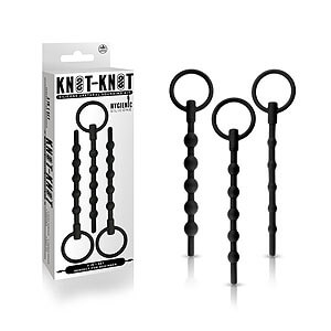 NMC Knot-Knot 3in1 Beaded Souding Set (Black), 3 dilatátory do penisu