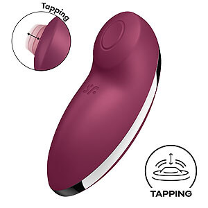 Satisfyer Tap & Climax 2 (Red), tepající vibrátor na klitoris